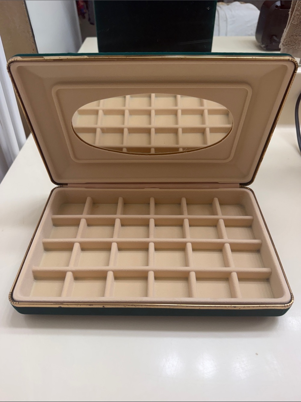 Emerald Green Velvet Jewelry Display Tray